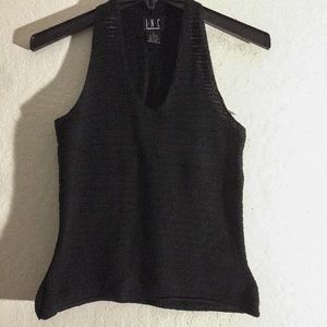 INC CROCHET V NECK TANK