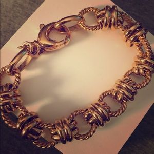 Rose gold bracelet.