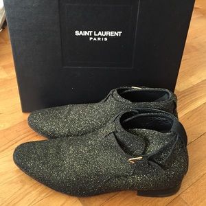 SAINT LAURENT GLITTERED BOOTS
