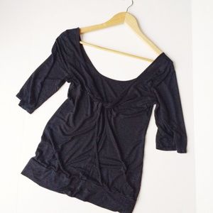 Express Black Backless Shirt