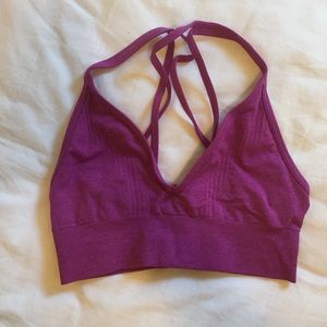 Purple lululemon deepV sports bra