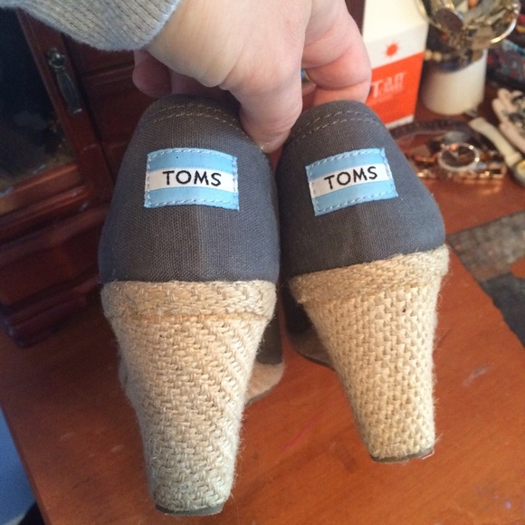 Grey Toms wedges