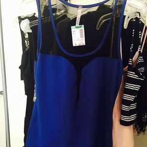 Black and Blue Mesh Dress