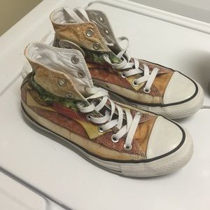 Hamburger high top converse men's 5 Womens 7