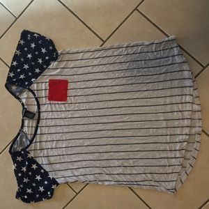 Rue 21 Stars and Stripes tee size xl