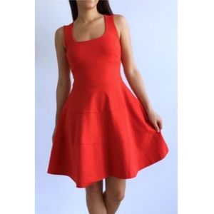 Banana Republic Sleeveless Red Fit and Flare Dress