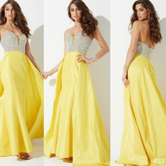 🎀Host Pick 4/23 Jovani Yellow Gown - Picture 2 of 4
