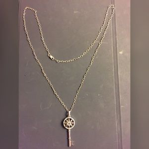 Sterling silver, key pendant necklace