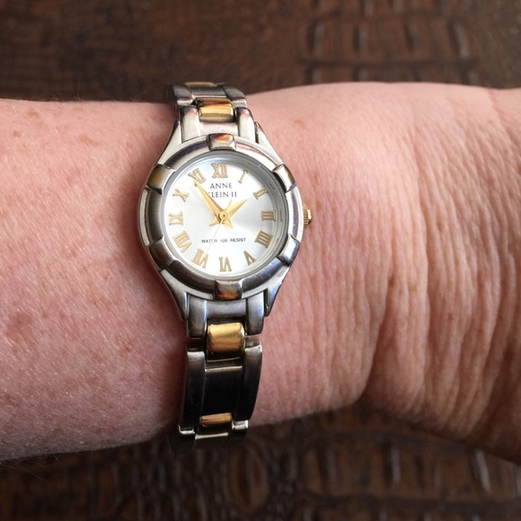 Anne Klein Two Tone Bracelet Brushed Link Watch - Picture 4 of 4