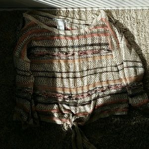Multi colored striped sweater