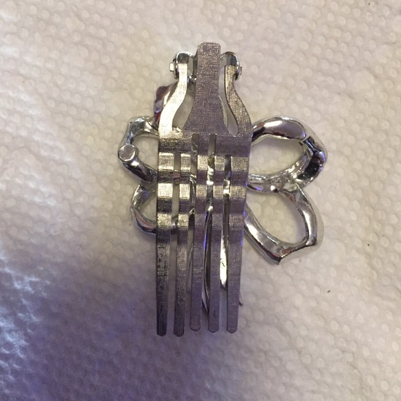 1960's rhinestone Crystal hair clip - Picture 2 of 2