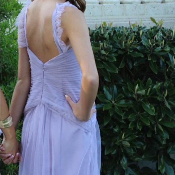 Pale purple prom dress with stunning tulle detail. - Picture 2 of 3