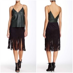 ROMEO & JULIET | NWT Coachella Suede Fringe Skirt