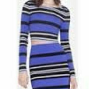 Express Tops - Express Striped Crop Top Express Tops - Express Striped Crop Top