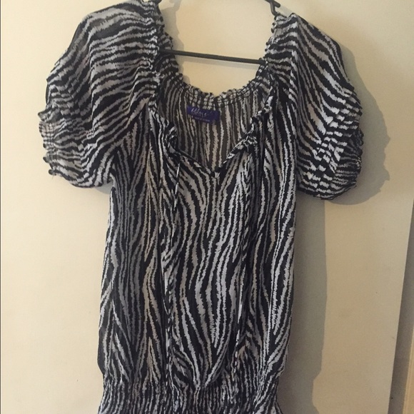 Zebra stripe tunic