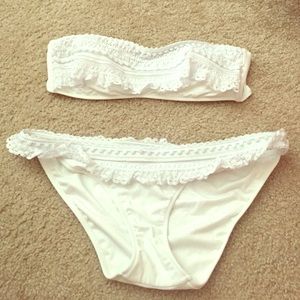 Victoria's Secret White Crochet Bikini
