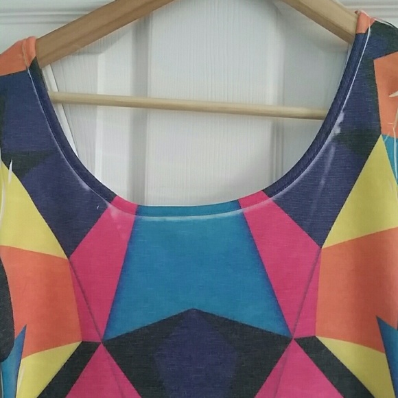 i.ner Geometric Bodycon Dress sz Medium - Picture 3 of 4