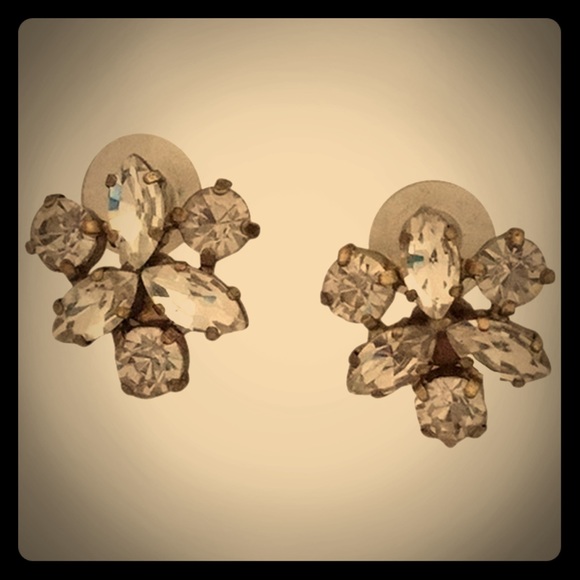 J.Crew crystal diamond cluster earrings