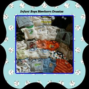 Newborn Boys Onesies Lot