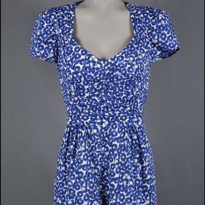 Leifnotes Blue Floral Romper