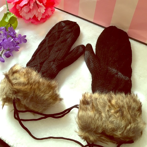 👑Super cute winter extra warm Mittens 🎊black