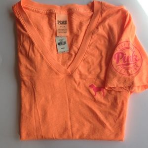 VS Pink V Neck T-Shirt NWT