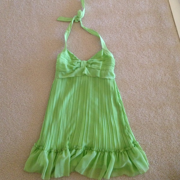 BRAND NEW Green halter dress - Picture 1 of 2