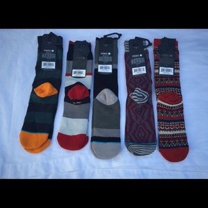 Five pairs of stance socks new