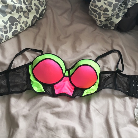 Neon color block bralette
