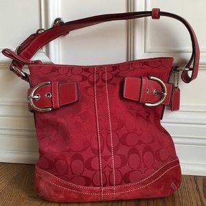 Red coach purse