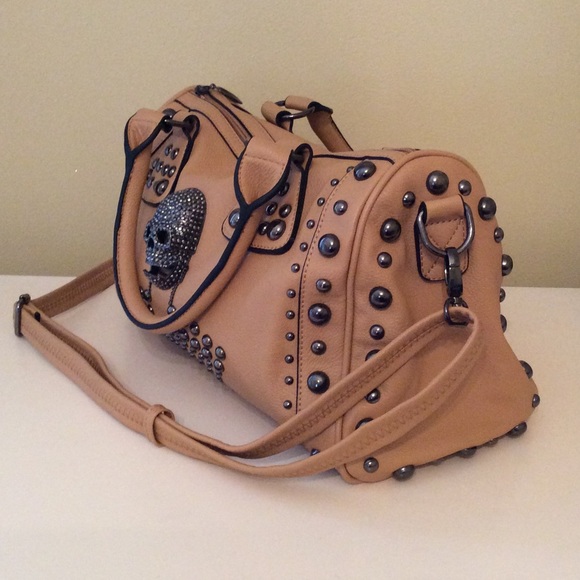 ❌SOLD!! ❌ Vegan skull encrusted satchel - Picture 2 of 4