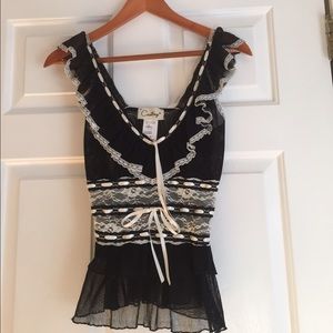 HOLD FOR MARY KATE! Black and white lace top