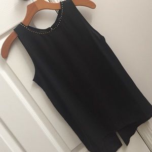 Edmondo Stud Detail Split Back Blouse