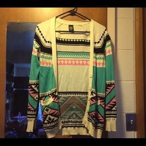 Tribal Print Cardigan