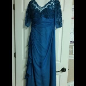 Teal Jade by Jasmine mother of the bride dress