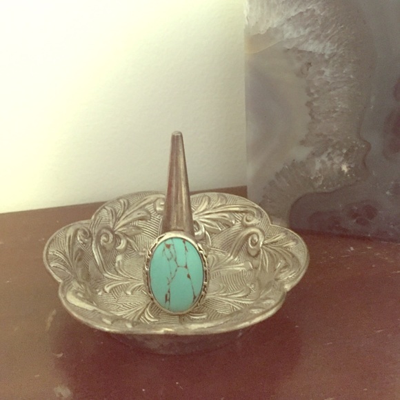 Lucky brand faux turquoise ring
