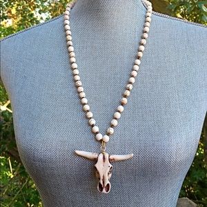 Cattle Skull necklace/ southwestern style necklace