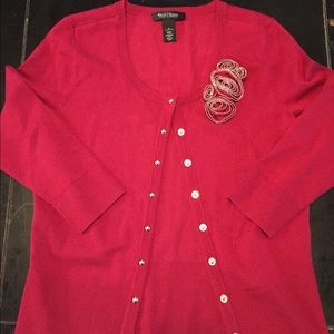 A beautiful red sweater dresses for any occasion