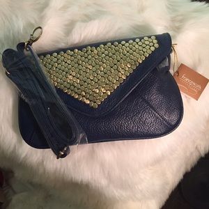 Francesca's Navy Clutch