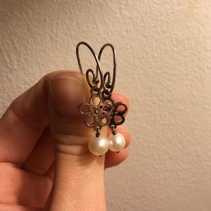 Pandora Scroll Hoop Earrings