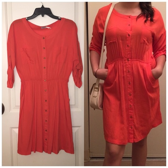Tangerine 3/4 dress