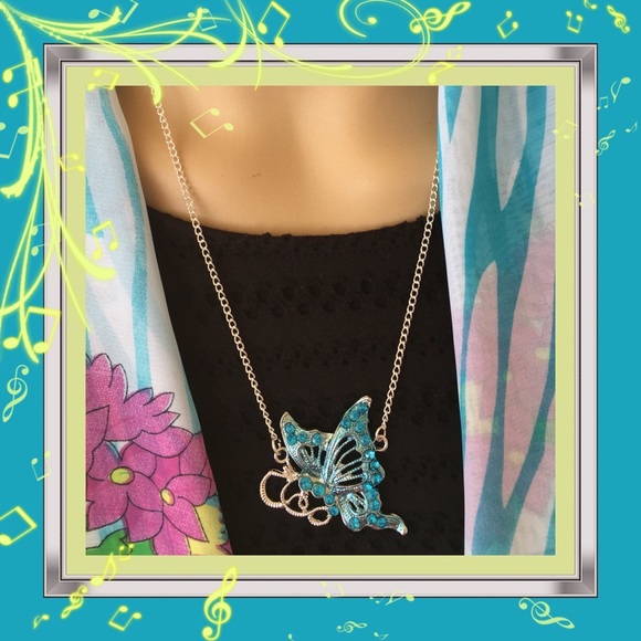 🌺🌴🌺  NWOT:  EXQUISITE BUTTERFLY PENDANT 🌺🌴🌺 - Picture 7 of 7