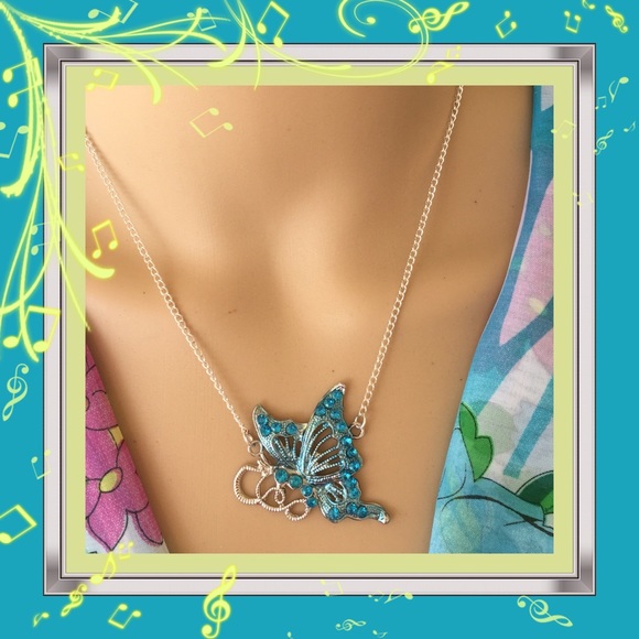 🌺🌴🌺  NWOT:  EXQUISITE BUTTERFLY PENDANT 🌺🌴🌺 - Picture 6 of 7