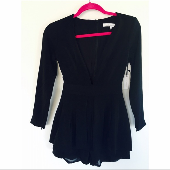 Lovers + Friends Black Romper