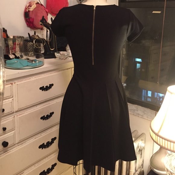 ❌SOLD❌PARKER | Fit & Flare Ponte Knit LBD Dress - Picture 3 of 4