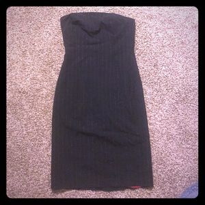 Strapless pinstripe dress from Express