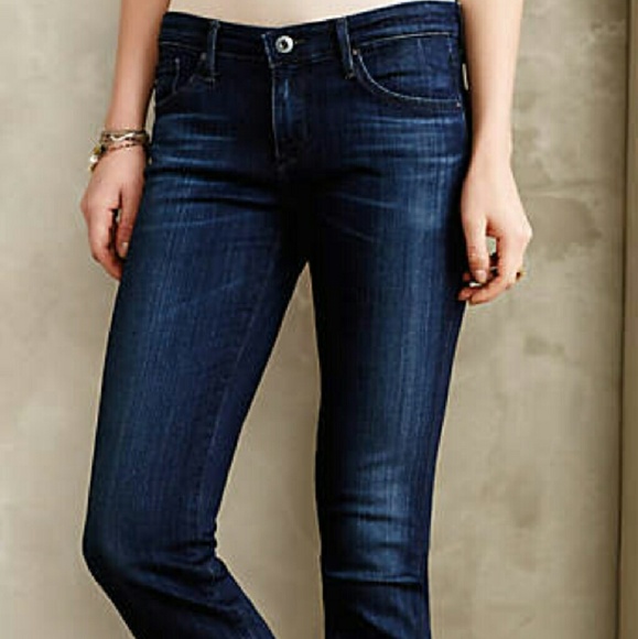 AG Stevie Slim Straight Skinny Dark Rinse size 25R