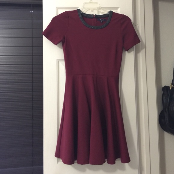 Madewell Leather Trim Dress - Picture 2 of 4