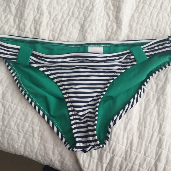 Striped bathing suit bottoms