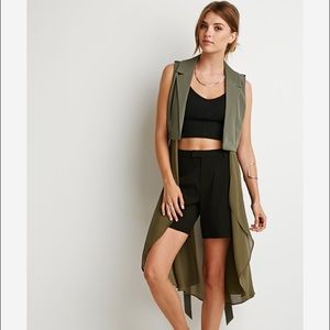 Boho Belted Trench Coat Vest